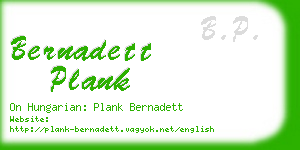 bernadett plank business card